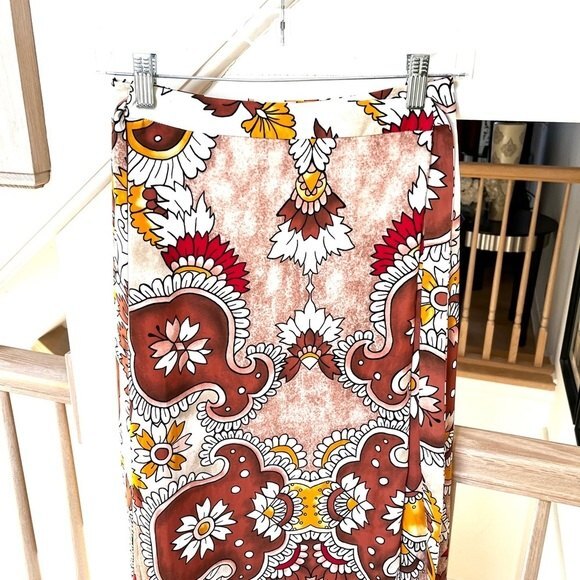 BCBGMAXAZRIA Grand Paisley
Maxi Wrap Skirt In Dusty Rio XS NWT - Picture 5 of 14